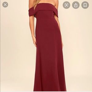 Lulus wine colored maxi dress